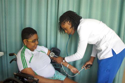 Patient Nurse Blood Pressure check